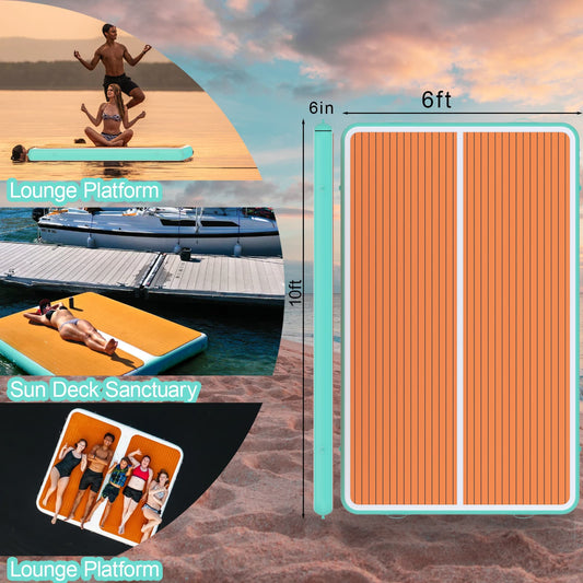 AirJain XL Floating Dock | EVA Inflatable Platform