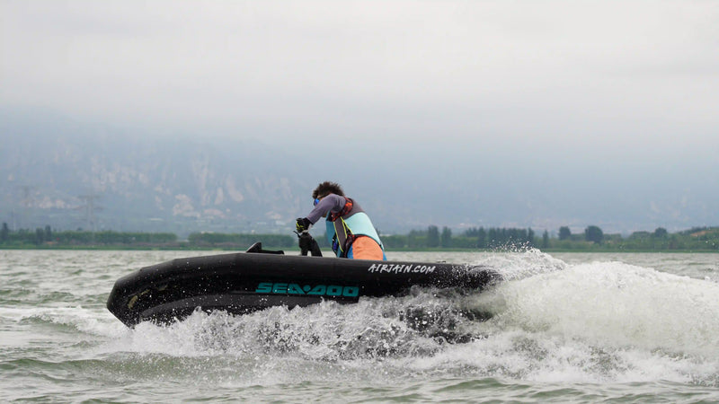 AIRJAIN inflatable jet ski collar providing hull protection and stability for Sea-Doo PWC