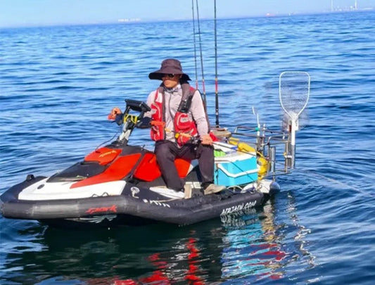 AirJain collar for Sea-Doo Spark jet ski, providing impact protection during fishing activities, ensuring safety and stability for outdoor adventures on the water