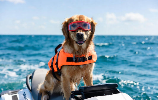 Safety first: Goggles, Life Vest, and a Stabilized Hull.