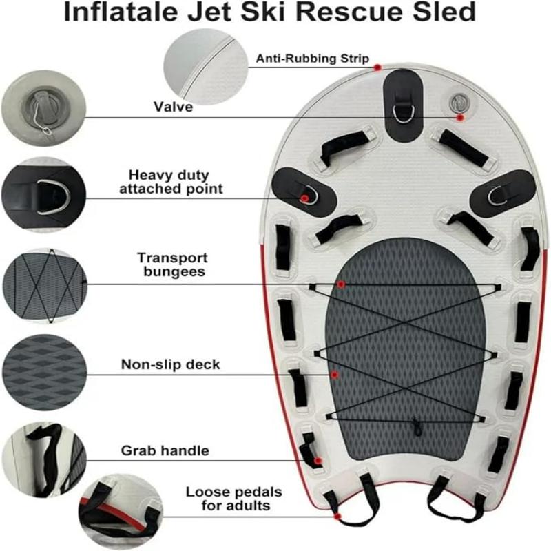 AirJain Inflatable Jet Ski Sled Board for Professional Emergency Rescue by Lifeguards