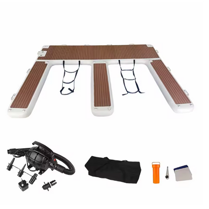 AirJain Inflatable  Floating E Shape Parking Dock for Jet Ski/Yacht/Boat
