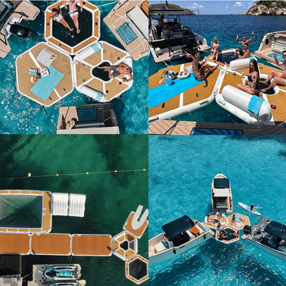AirJain Inflatable  Floating E Shape Parking Dock for Jet Ski/Yacht/Boat