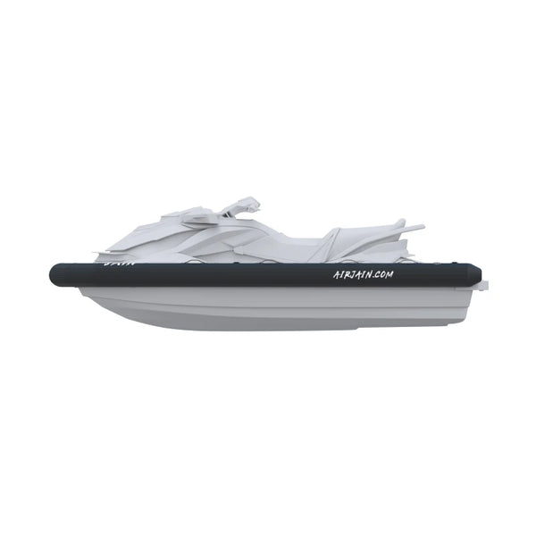 Side view of AirJain collar for Yamaha jet ski, showcasing its design and structure for optimal protection during water activities